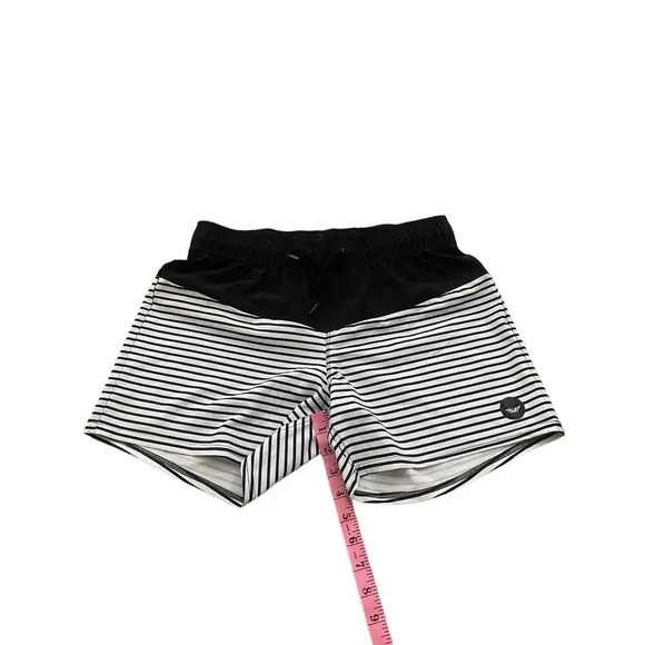 Roxy Black & White Striped Beach Classics 5´´ Negro Swimming Shorts Size M - Picture 2 of 8